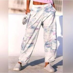 FP Movement by Free People Mesmerize Me Cargo Printed Muted Purple Pants XS